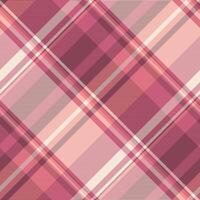 Graphic seamless plaid tartan, mosaic pattern textile background. Setting fabric check texture in red and antique white colors. vector