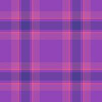 Mosaic tartan background fabric, gentleman plaid pattern seamless. Form textile check texture in purple and pink colors. vector