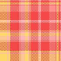 Business seamless check plaid, customized texture tartan background. Event pattern fabric textile in pretty red and amber colors. vector