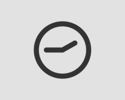 Clock icon . Flat design element watch isolated on white background. vector