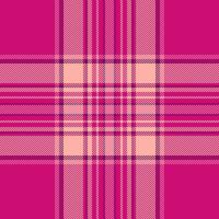 Grunge plaid seamless pattern, anniversary fabric texture check. Naked background tartan textile in pink and red colors. vector