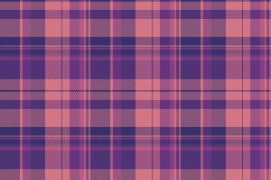 Net tartan seamless check, kilt pattern fabric background. Flow textile texture plaid in red and indigo colors. vector