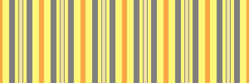 Wedding pattern vertical texture, slim textile lines . Endless seamless stripe fabric background in yellow and gray colors. vector