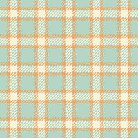 Elegant pastel plaid pattern in soft orange, cream, and mint green. Perfect for textile designs, website backgrounds, or crafting projects. vector
