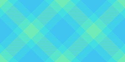 Vertical textile tartan pattern, sexy check seamless. Good texture plaid background fabric in cyan and mint colors. vector