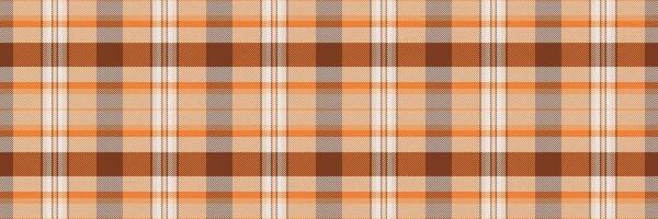 Professional seamless check fabric, cover tartan texture. Path plaid background pattern textile in orange and white colors. vector