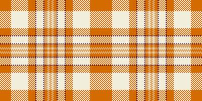 Template tartan texture check, sensual pattern textile. Minimal fabric seamless background plaid in light and orange colors. vector