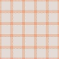 Herringbone fabric seamless texture, post textile check. Abstract tartan pattern plaid background in orange and white colors. vector