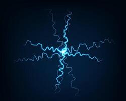 Abstract background electric light. Spark flash effect. Bright curved line. Neon glowing curves. vector