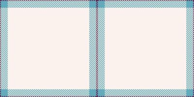 Present check textile texture, tidy background tartan plaid. Drawing fabric pattern seamless in white and cyan colors. vector
