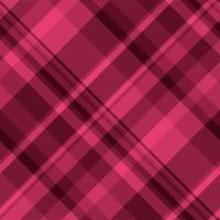 Fluffy texture background seamless, checkered textile pattern. Installing fabric plaid check tartan in red and dark colors. vector