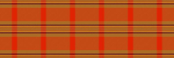 Proud check textile pattern, fancy tartan plaid texture. Pop background seamless fabric in orange and red colors. vector