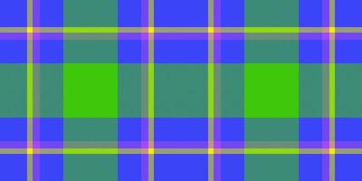 Styled seamless background, classy textile tartan plaid. Romantic fabric texture check pattern in blue and green colors. vector