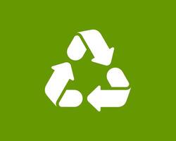 Recycling icon of arrows triangle. Eco friendly recycle symbol. environment mark vector