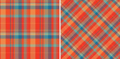 Background seamless fabric of check pattern plaid with a texture tartan textile . Set in stylish colors. Curtain design trends. vector