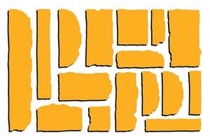 torn paper template set. Suitable for labels, sticker, or poster graphic element. vector