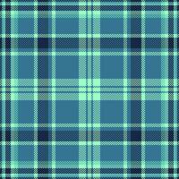 School fabric tartan check, pop plaid textile seamless. Usa background pattern texture in cyan and green colors. vector