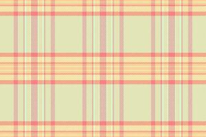 Cowboy check fabric tartan, fibre background seamless texture. Relax textile plaid pattern in light and orange colors. vector