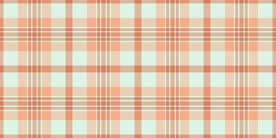 Refresh check texture tartan, continuity plaid textile seamless. Elementary fabric pattern background in light and orange colors. vector