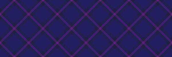 Contour check fabric texture, primary pattern textile. Identity tartan plaid background seamless in blue and dark colors. vector