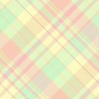 Online pattern tartan, 70s fabric texture seamless. Elegant plaid textile background check in light color. vector