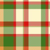 Designer tartan fabric pattern, worldwide texture plaid. Copy space seamless background check textile in lemon chiffon and green colors. vector