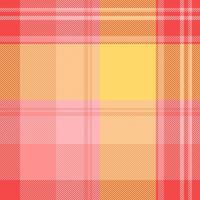 Checked background seamless tartan, herringbone textile check . Effect plaid fabric pattern texture in amber and red colors. vector