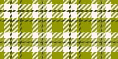 Seamless pattern, classic plaid design in shades of green and white, this pattern features traditional tartan look. vector