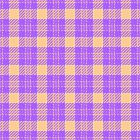 Vibrant purple and peach plaid pattern. Perfect for textile design, fashion, website backgrounds, or any project needing a cheerful, modern, geometric texture. Seamless repeat. vector