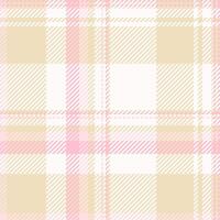 Cell check pattern textile, adorable plaid tartan texture. Exotic background fabric seamless in light and white colors. vector