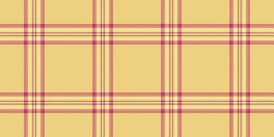 Classical check texture , overlay pattern fabric background. Fuzzy tartan seamless textile plaid in amber and pink colors. vector