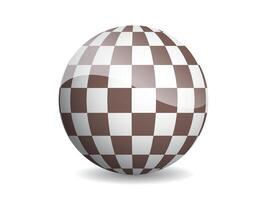 3D ball abstract illustration. Pattern sphere modern design. Round shape globe on white background. vector