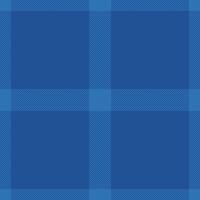 Dress plaid seamless textile, pixel pattern tartan background. Comfortable check fabric texture in cyan and blue colors. vector