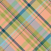 Elementary plaid pattern seamless, color textile tartan. Layer texture background check fabric in red and lime colors. vector