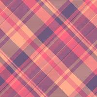 Contemporary texture pattern check, stage seamless textile fabric. Idyllic background tartan plaid in red and pastel colors. vector