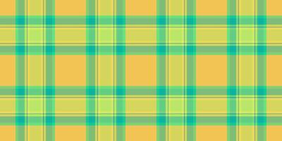 Site tartan fabric seamless, paper texture check plaid. Pano pattern background textile in green and yellow colors. vector