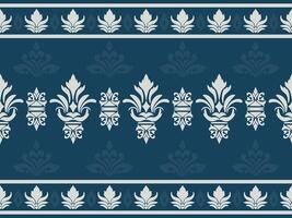 Damask floral seamless pattern element. vector