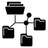 File Sharing Silhouette on White Background vector