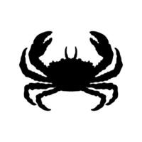 crab silhouette design. black on a white background. vector
