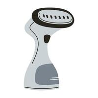 illustration of handheld garment steamer. Minimalist flat design in modern style, ideal for laundry, wrinkle removal, and fabric care themes. Stylish and practical appliance vector