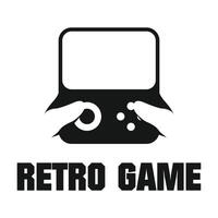 retro game flat minimalist logo design vector