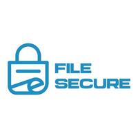 file secure flat minimalist logo design vector