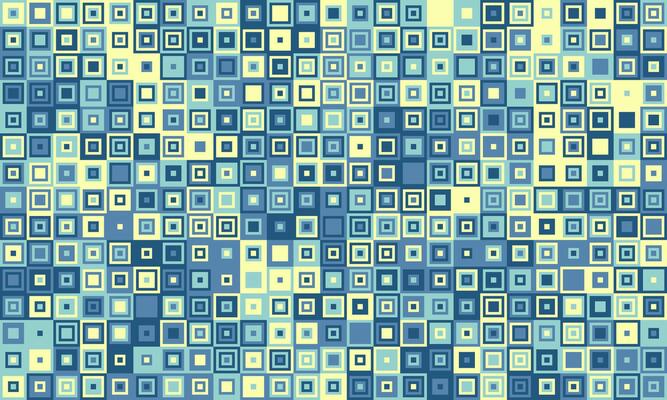 Geometric grid pattern with textured cubes and bright colours. Great for trendy, minimal designs, fabric prints, or background decor.