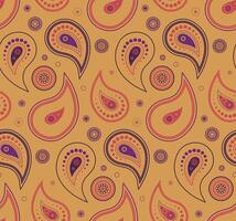Colourful template to abstract cucumber. Growth orient in mandala curl. Seamless leaf with paisley rug. vector