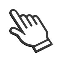 A black and white illustration of a computer cursor vector