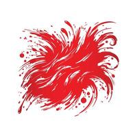 Red paint splashes on white background vector