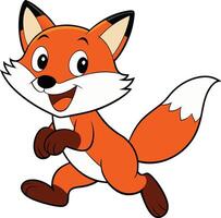 cute running design fox vector