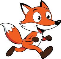 running best fox design vector