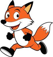 running fox design vector