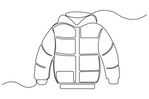 Continuous one line drawing of Jacket concept single line art illustration vector